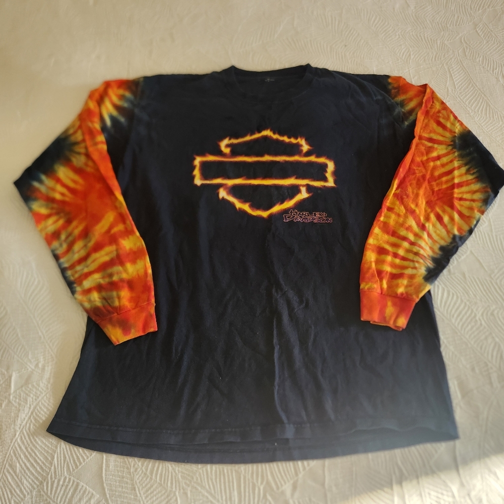 Harley Davidson longsleeve black tee shirt Sz XL